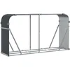 Image de vidaXL Porte-bûches anthracite 180x45x100 cm acier galvanisé