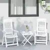Image de vidaXL Chaises inclinables de jardin lot de 2 blanc PP