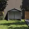 Image de vidaXL Niche pour chien avec toit noir 117x103x102 cm acier galvanisé