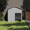 Image de vidaXL Niche pour chien avec toit gris clair acier galvanisé