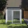 Image de vidaXL Niche pour chien avec cour anthracite 110x201x110 cm
