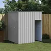 Image de vidaXL Niche pour chien avec toit gris clair acier galvanisé
