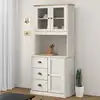 Image de vidaXL Buffet haut VIGO blanc 78x40x175 cm bois massif de pin