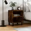Image de vidaXL Table de chevet chêne fumé 40x30x50 cm bois d'ingénierie