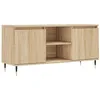 Image de vidaXL Meuble TV, Armoire de Télévision avec 4 Compartiments et Pieds, Meuble Télé avec Rangement Salon Salle de Séjour, Chêne Sonoma Bois d'Ingénierie