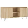 Image de vidaXL Meuble TV, Armoire de Télévision avec 4 Compartiments et Pieds, Meuble Télé avec Rangement Salon Salle de Séjour, Chêne Sonoma Bois d'Ingénierie
