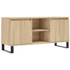 Image de vidaXL Meuble TV, Armoire de Télévision avec 4 Compartiments et Pieds, Meuble Télé avec Rangement Salon Salle de Séjour, Chêne Sonoma Bois d'Ingénierie