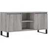 Image de vidaXL Meuble TV, Armoire de Télévision avec 4 Compartiments et Pieds, Meuble Télé avec Rangement Salon Salle de Séjour, Gris Sonoma Bois d'Ingénierie