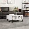 Image de vidaXL Table basse blanc 60x60x30 cm bois d'ingénierie