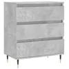 Image de vidaXL Buffet, Armoire Latérale, Commode avec Pieds, Meuble de Rangement, Organisateur de Salon Salle de Séjour, Gris Béton Bois d'Ingénierie