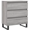 Image de vidaXL Buffet, Armoire Latérale, Commode avec Pieds, Meuble de Rangement, Organisateur de Salon Salle de Séjour, Sonoma Gris Bois d'Ingénierie