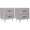 Image de Tables de chevet 2 pcs sonoma gris 40x35x47,5 cm