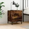 Image de vidaXL Table de chevet chêne fumé 40x35x47,5 cm bois d’ingénierie