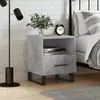 Image de vidaXL Table de chevet gris béton 40x35x47,5 cm bois d’ingénierie