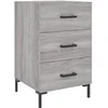 Image de vidaXL Table de Chevet, Table de Nuit avec Tiroir, Armoire de Chevet, Meuble de Rangement Salon Chambre à Coucher, Moderne, Sonoma Gris Bois d'Ingénierie
