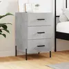 Image de vidaXL Table de chevet gris béton 40x40x66 cm bois d'ingénierie