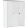 Image de vidaXL Garde-Robe BODO Blanc 146x53,5x173 cm Bois Massif de pin