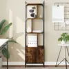 Image de vidaXL Bibliothèque avec porte chêne fumé 44,5x30x154,5 cm
