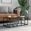 Image de vidaXL Table basse chêne fumé 100x50x35,5 cm bois d'ingénierie