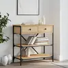 Image de vidaXL Table console chêne sonoma 75x34,5x75 cm bois d'ingénierie