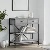 Image de vidaXL Table console sonoma gris 75x34,5x75 cm bois d'ingénierie