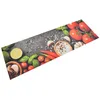 Image de vidaXL Tapis de Cuisine Lavable Impression Légumes, Paillasson Antidérapant, Tapis de Sol, Paillasson Absorbant, Moderne, 60x180 cm Velours