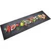 Image de vidaXL Tapis de Cuisine Lavable Impression Légumes, Paillasson Antidérapant, Tapis de Sol Absorbant Intérieur, Moderne, 45x150 cm Velours
