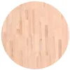 Image de vidaXL Dessus de Table, Plateau de Table de Remplacement, Dessus de Table Basse Salle de Séjour Intérieur, Ø70x1,5 cm Rond Bois Massif de Hêtre