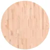 Image de vidaXL Dessus de Table, Plateau de Table de Remplacement, Dessus de Table Basse Salle de Séjour Intérieur, Ø80x1,5 cm Rond Bois Massif de Hêtre