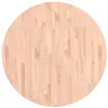 Image de vidaXL Dessus de Table, Plateau de Table de Remplacement, Dessus de Table Basse Salle de Séjour Intérieur, Ø90x1,5 cm Rond Bois Massif de Hêtre