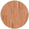 Image de vidaXL Dessus de Table, Plateau de Table de Remplacement, Dessus de Table Basse Salle de Séjour Intérieur, Ø60x2,5 cm Rond Bois Massif de Hêtre