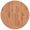 Image de vidaXL Dessus de Table, Plateau de Table de Remplacement, Dessus de Table Basse Salle de Séjour Intérieur, Ø60x4 cm Rond Bois Massif de Hêtre
