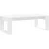 Image de vidaXL Table Basse, Table d'Appoint Rectangulaire, Bout de Canapé, Meuble de Salon Salle de Séjour, Moderne, Blanc Bois d'Ingénierie