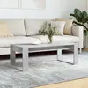 Image de vidaXL Table basse gris béton 102x50x35 cm bois d'ingénierie