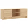 Image de vidaXL Meuble TV chêne Sonoma 102x30x37,5 cm Bois d'ingénierie, Support TV, Armoire média, Armoire HiFi, unité TV, Meuble multimédia, Meuble latéral