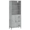 Image de Buffet haut Gris béton 69,5x34x180 cm Bois d ingénierie