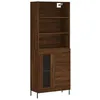 Image de Buffet haut Chêne marron 69,5x34x180 cm Bois d ingénierie