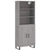 Image de vidaXL Buffet Haut, Armoire de Rangement avec Pieds, Meuble de Rangement, Organisateur Salon Salle de Séjour, Industriel, Sonoma Gris Bois d'Ingénierie