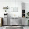 Image de vidaXL Ensemble de meubles de salle de bain 3 pcs gris béton