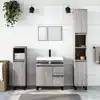 Image de vidaXL Ensemble de meubles de salle de bain 3 pcs Sonoma gris