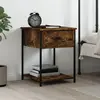 Image de vidaXL Table de chevet chêne fumé 44x45x58 cm bois d'ingénierie