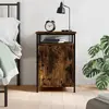 Image de vidaXL Table de chevet chêne fumé 40x42x60 cm bois d'ingénierie