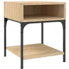 Image de vidaXL Table de Chevet, Armoire de Nuit avec Pieds Réglables, Armoire de Lit avec Rangement, Table de Nuit Chambre, Industriel, Chêne Sonoma Bois d'Ingénierie