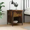 Image de vidaXL Table de chevet chêne fumé 40x42x50 cm bois d'ingénierie