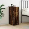 Image de vidaXL Table de chevet chêne fumé 32x42x80 cm bois d'ingénierie