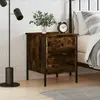 Image de vidaXL Table de chevet chêne fumé 40x42x50 cm bois d'ingénierie