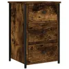 Image de Table de chevet chêne fumé 40x36x60 cm bois d ingénierie