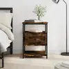 Image de vidaXL Table de chevet chêne fumé 40x42x56 cm bois d'ingénierie
