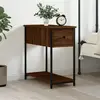 Image de vidaXL Table de chevet chêne marron 30x60x60 cm bois d'ingénierie