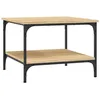 Image de vidaXL Table Basse, Table d'Appoint avec Étagères, Bout de Canapé avec Rangement Salon Salle de Séjour, Moderne, Chêne Sonoma Bois d'Ingénierie